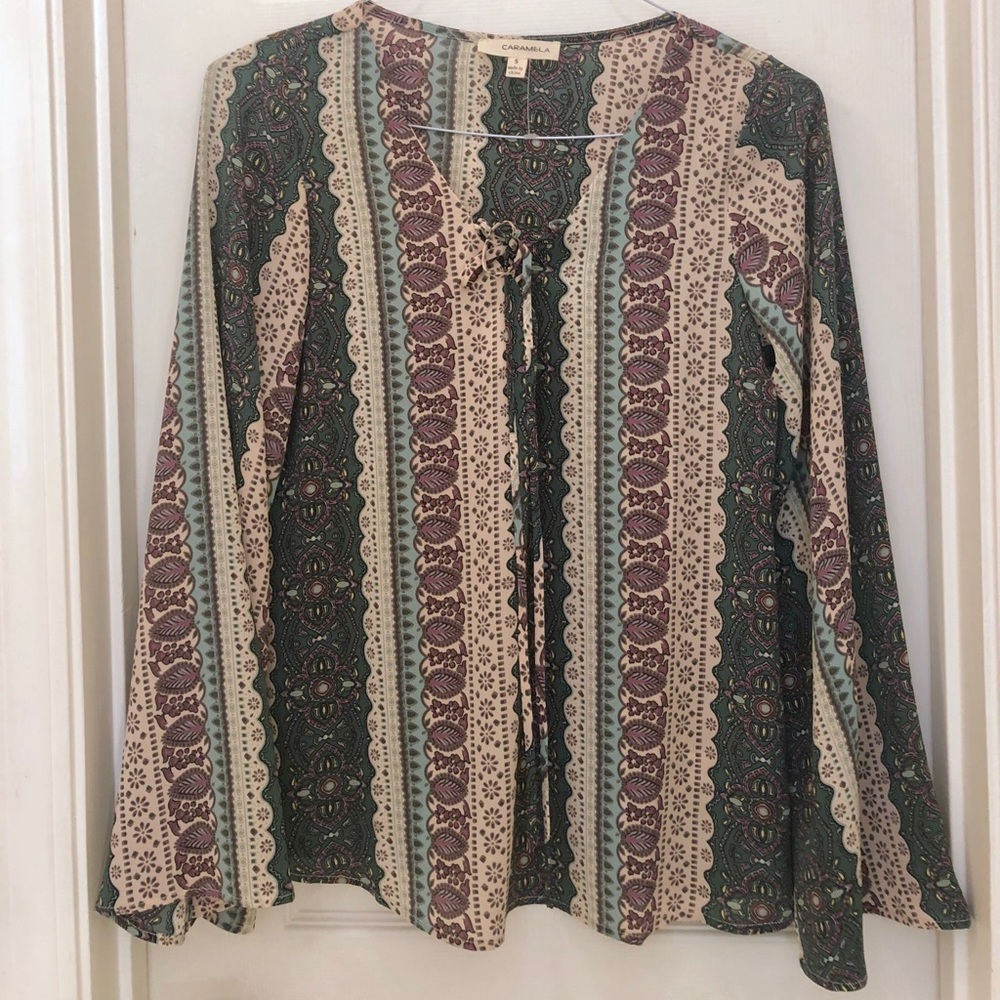 Mixed print top